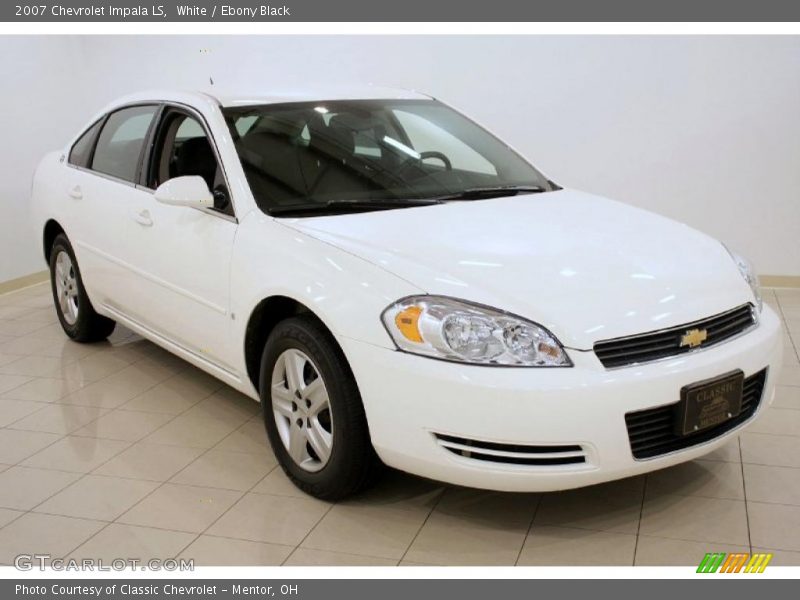 White / Ebony Black 2007 Chevrolet Impala LS