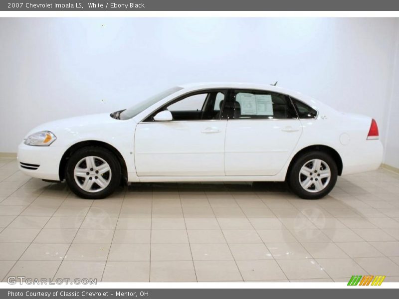 White / Ebony Black 2007 Chevrolet Impala LS