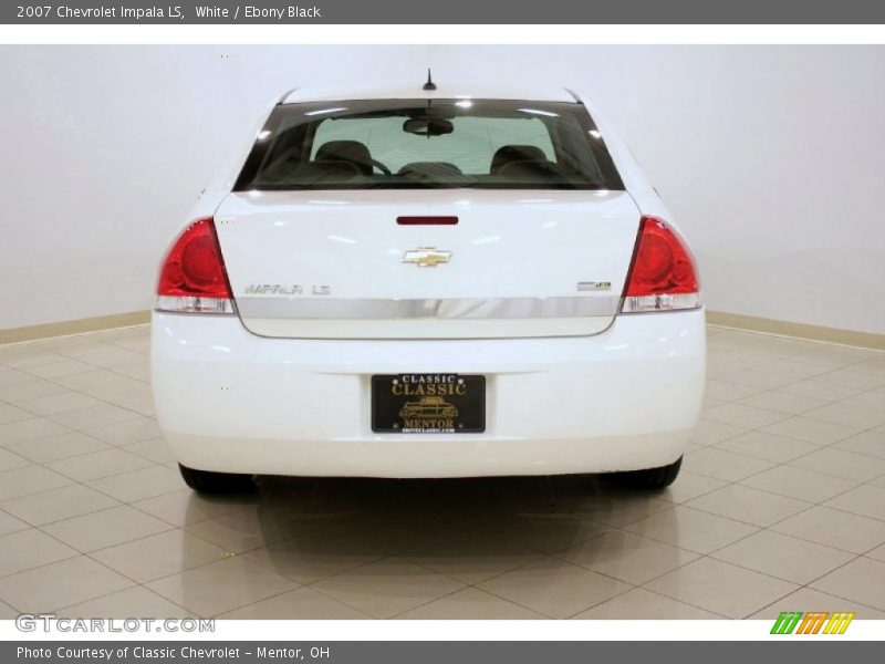 White / Ebony Black 2007 Chevrolet Impala LS