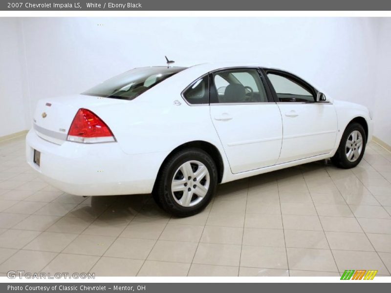 White / Ebony Black 2007 Chevrolet Impala LS