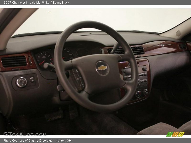 White / Ebony Black 2007 Chevrolet Impala LS
