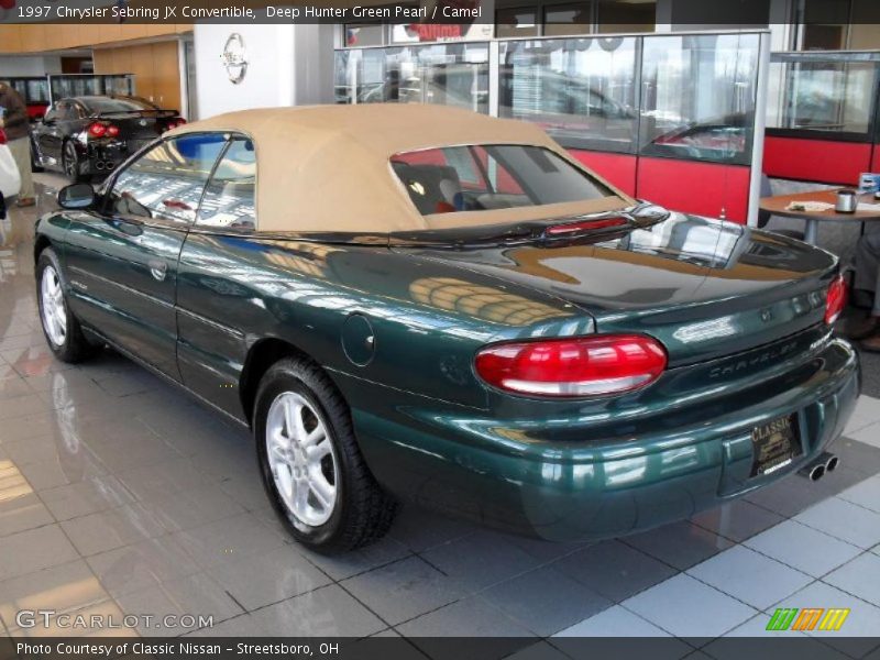 Deep Hunter Green Pearl / Camel 1997 Chrysler Sebring JX Convertible