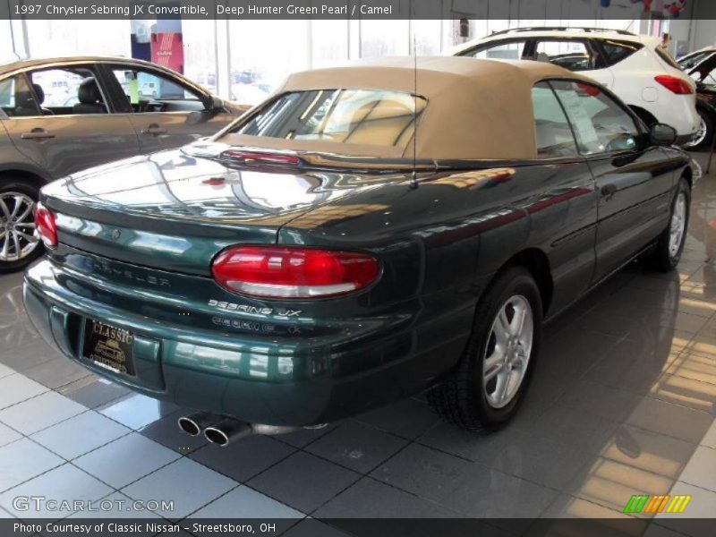 Deep Hunter Green Pearl / Camel 1997 Chrysler Sebring JX Convertible
