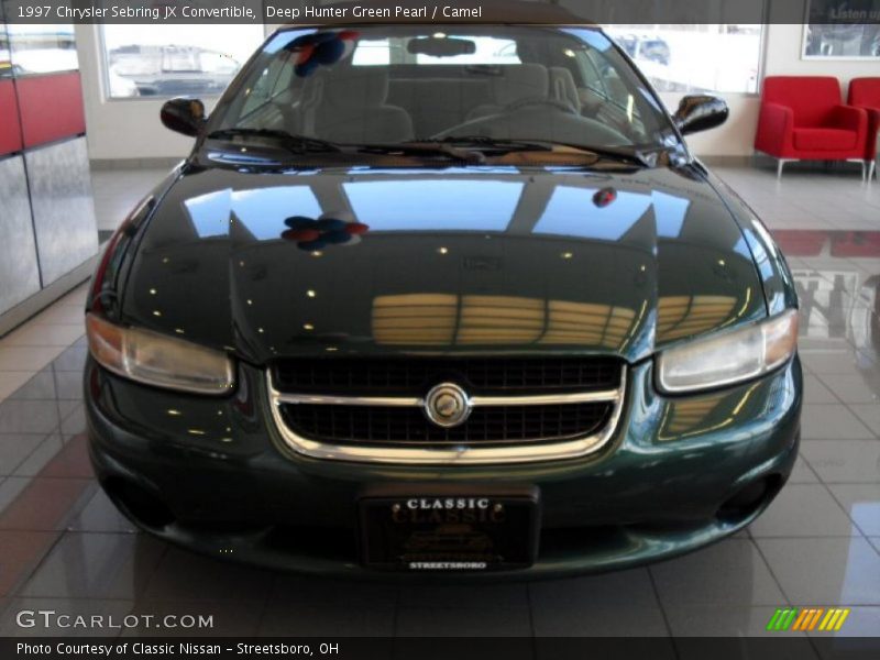 Deep Hunter Green Pearl / Camel 1997 Chrysler Sebring JX Convertible