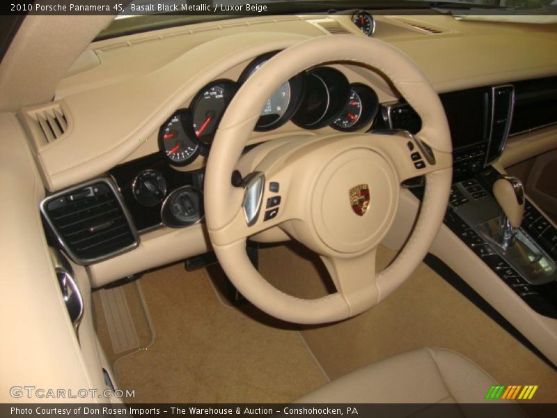 Basalt Black Metallic / Luxor Beige 2010 Porsche Panamera 4S