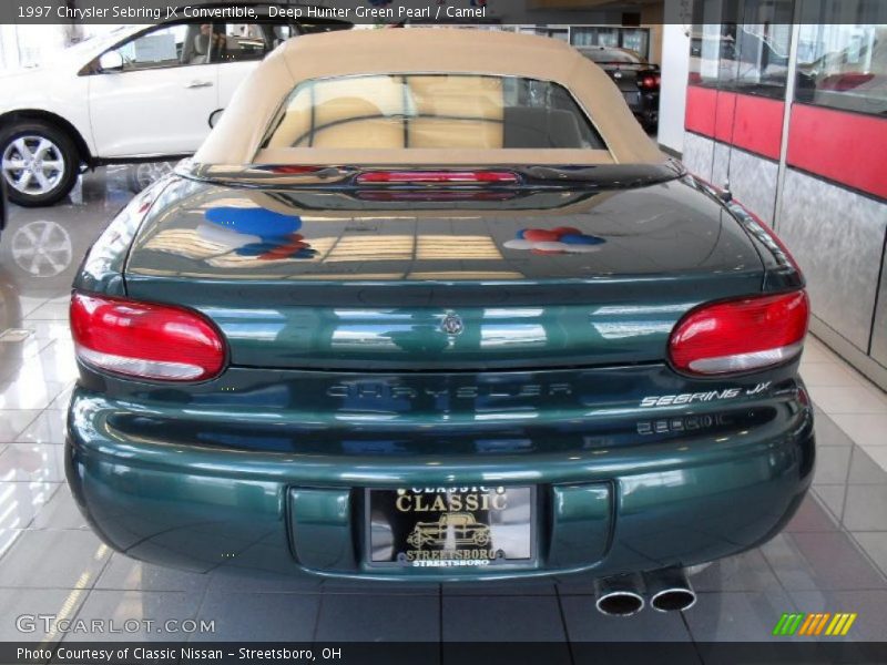Deep Hunter Green Pearl / Camel 1997 Chrysler Sebring JX Convertible