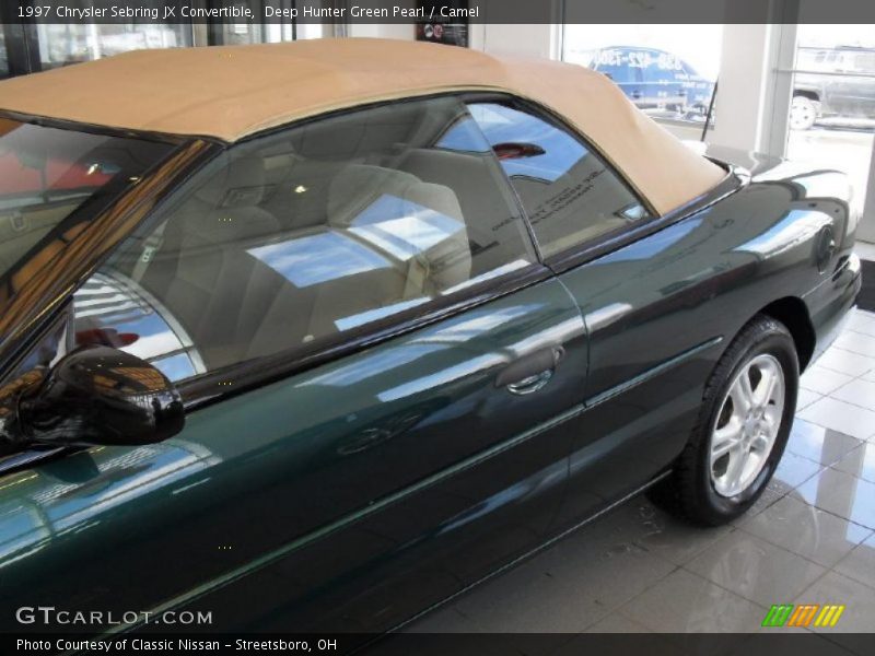 Deep Hunter Green Pearl / Camel 1997 Chrysler Sebring JX Convertible