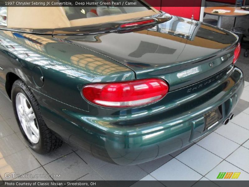 Deep Hunter Green Pearl / Camel 1997 Chrysler Sebring JX Convertible