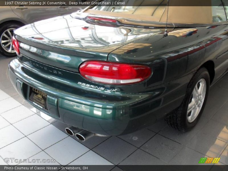 Deep Hunter Green Pearl / Camel 1997 Chrysler Sebring JX Convertible