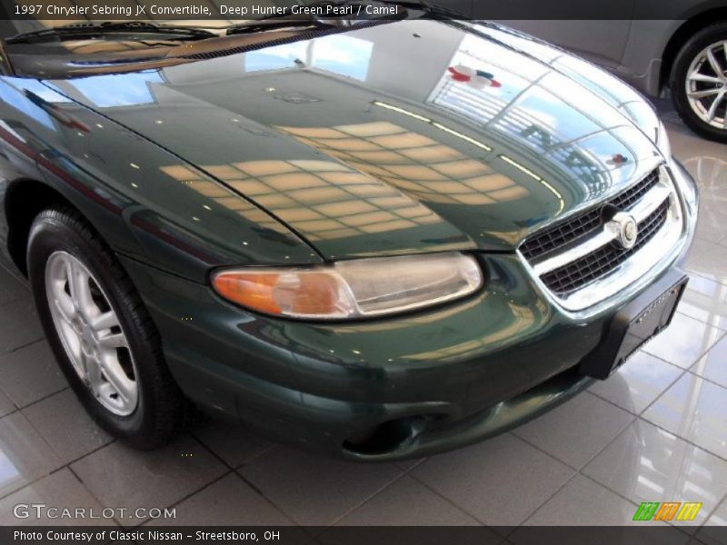 Deep Hunter Green Pearl / Camel 1997 Chrysler Sebring JX Convertible