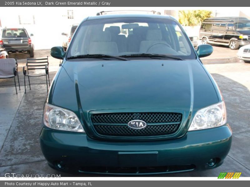 Dark Green Emerald Metallic / Gray 2005 Kia Sedona LX
