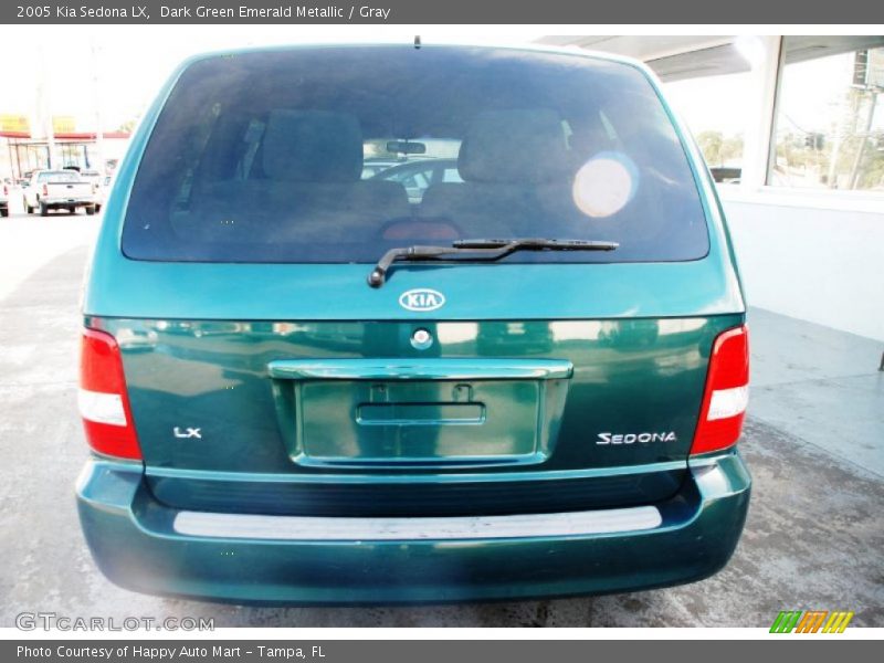 Dark Green Emerald Metallic / Gray 2005 Kia Sedona LX