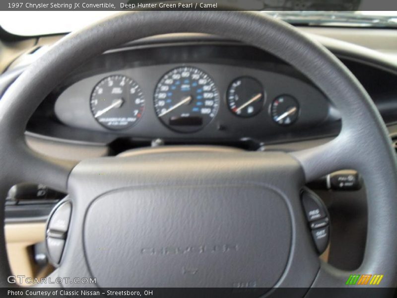 Deep Hunter Green Pearl / Camel 1997 Chrysler Sebring JX Convertible