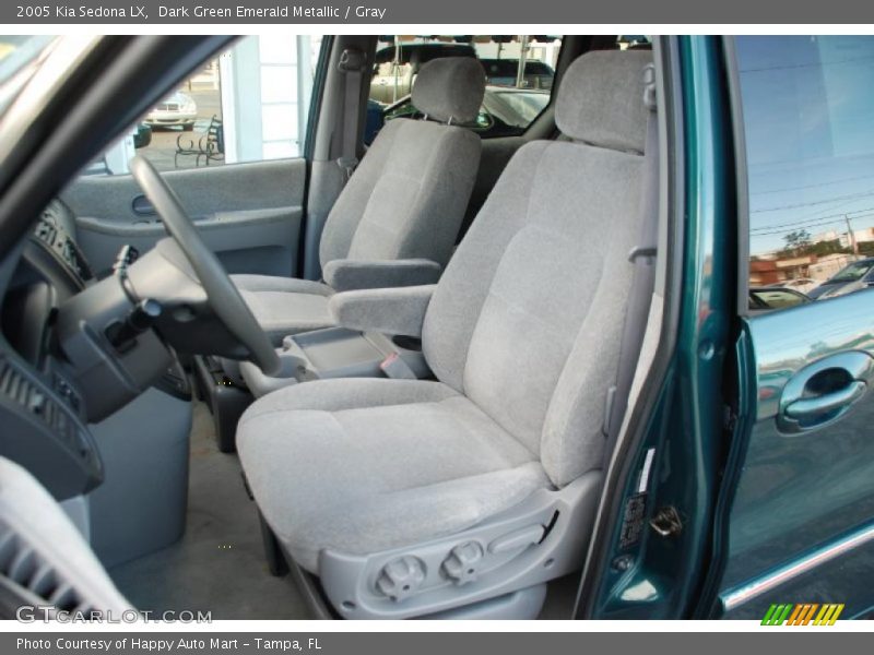 Dark Green Emerald Metallic / Gray 2005 Kia Sedona LX