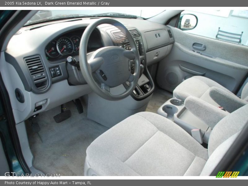 Dark Green Emerald Metallic / Gray 2005 Kia Sedona LX