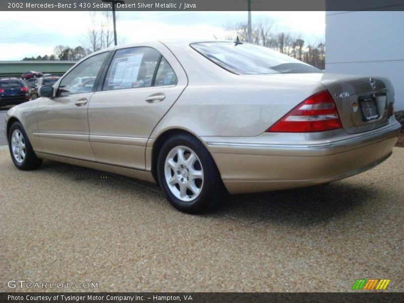 Desert Silver Metallic / Java 2002 Mercedes-Benz S 430 Sedan