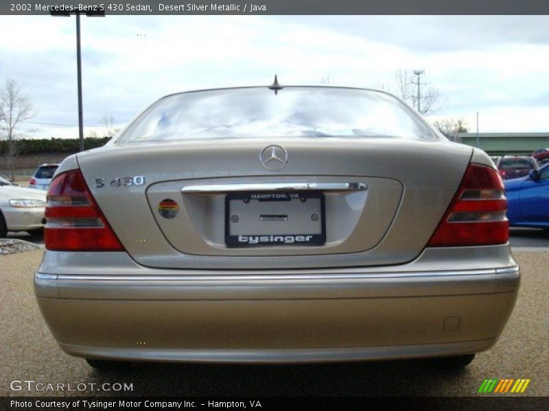 Desert Silver Metallic / Java 2002 Mercedes-Benz S 430 Sedan