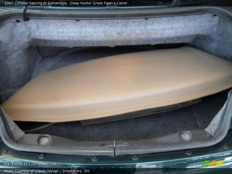 Deep Hunter Green Pearl / Camel 1997 Chrysler Sebring JX Convertible