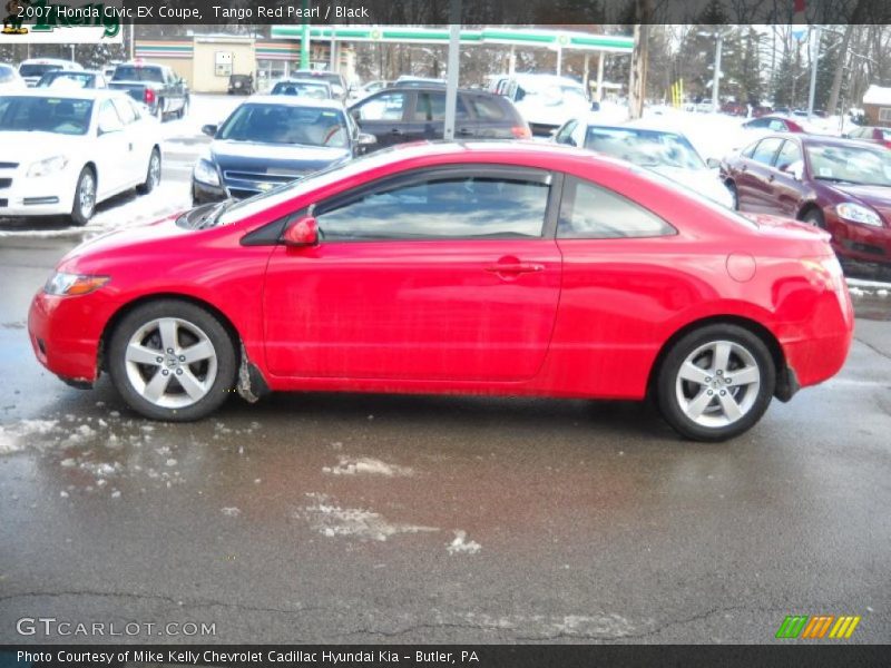Tango Red Pearl / Black 2007 Honda Civic EX Coupe