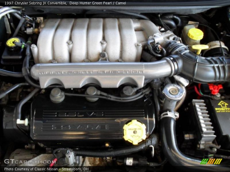 Deep Hunter Green Pearl / Camel 1997 Chrysler Sebring JX Convertible