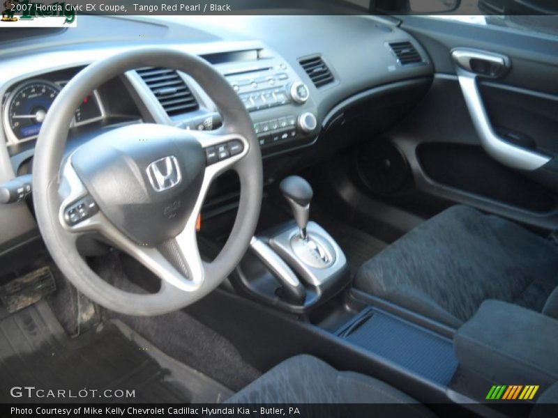 Tango Red Pearl / Black 2007 Honda Civic EX Coupe