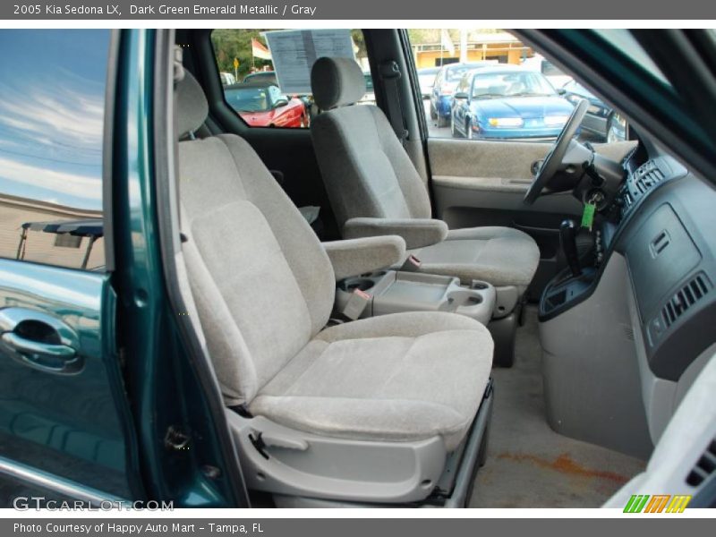 Dark Green Emerald Metallic / Gray 2005 Kia Sedona LX