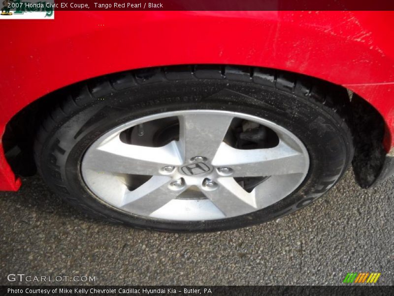 Tango Red Pearl / Black 2007 Honda Civic EX Coupe