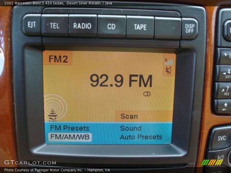 Desert Silver Metallic / Java 2002 Mercedes-Benz S 430 Sedan