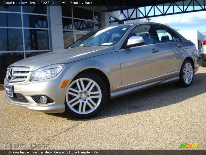 Pewter Metallic / Black 2008 Mercedes-Benz C 300 Sport
