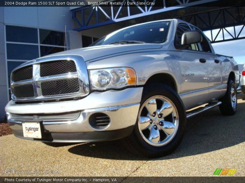 Bright Silver Metallic / Dark Slate Gray 2004 Dodge Ram 1500 SLT Sport Quad Cab