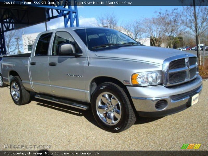Bright Silver Metallic / Dark Slate Gray 2004 Dodge Ram 1500 SLT Sport Quad Cab