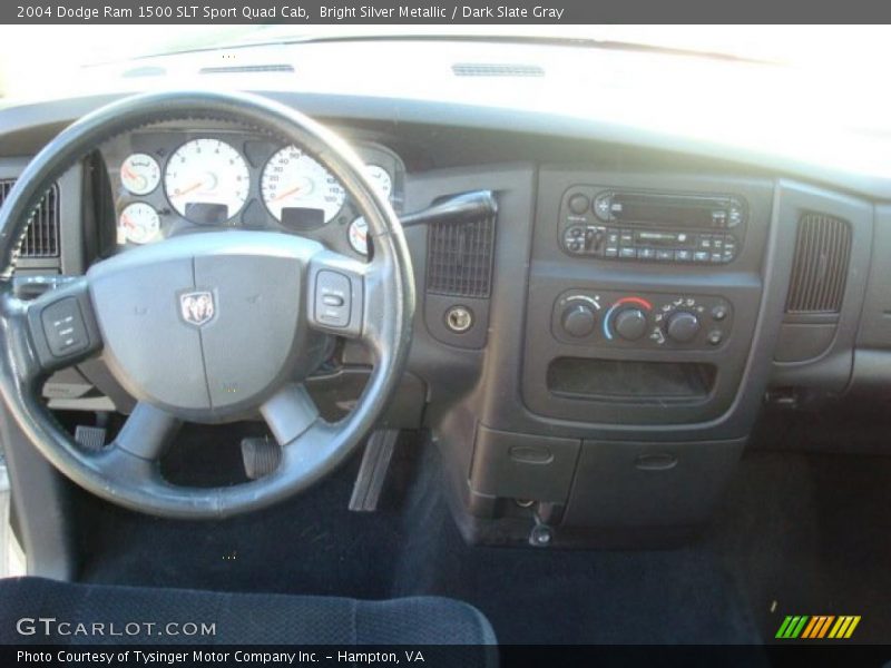 Bright Silver Metallic / Dark Slate Gray 2004 Dodge Ram 1500 SLT Sport Quad Cab