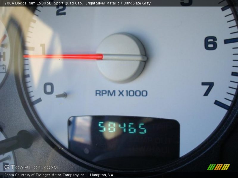 Bright Silver Metallic / Dark Slate Gray 2004 Dodge Ram 1500 SLT Sport Quad Cab