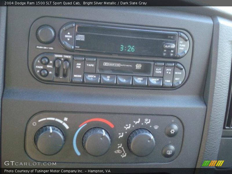 Bright Silver Metallic / Dark Slate Gray 2004 Dodge Ram 1500 SLT Sport Quad Cab