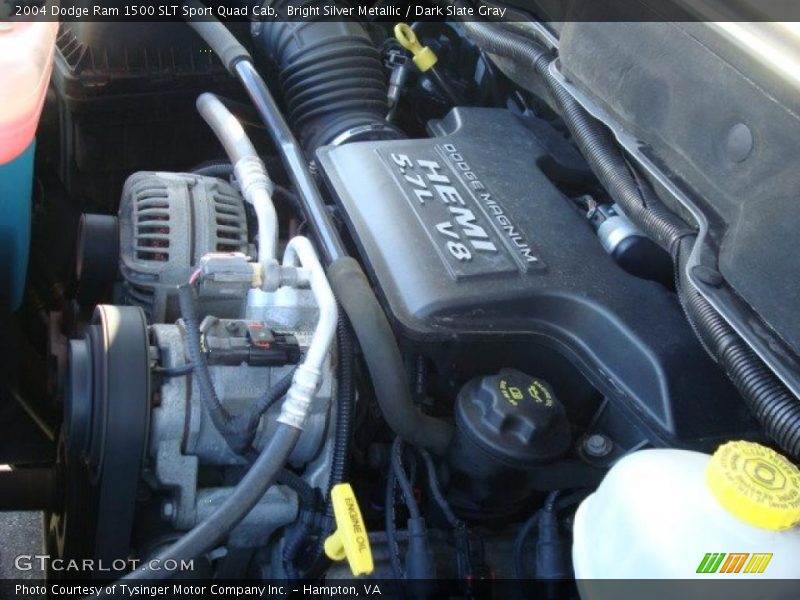 Bright Silver Metallic / Dark Slate Gray 2004 Dodge Ram 1500 SLT Sport Quad Cab