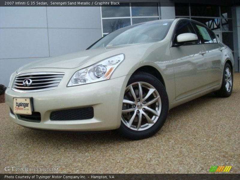 Serengeti Sand Metallic / Graphite Black 2007 Infiniti G 35 Sedan
