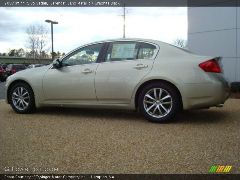 Serengeti Sand Metallic / Graphite Black 2007 Infiniti G 35 Sedan