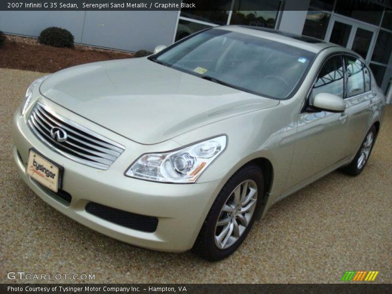 Serengeti Sand Metallic / Graphite Black 2007 Infiniti G 35 Sedan