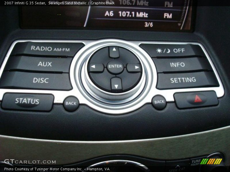 Serengeti Sand Metallic / Graphite Black 2007 Infiniti G 35 Sedan