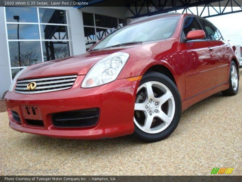 Laser Red / Graphite 2003 Infiniti G 35 Sedan
