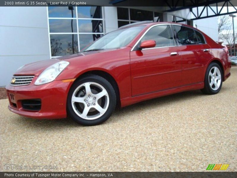 Laser Red / Graphite 2003 Infiniti G 35 Sedan