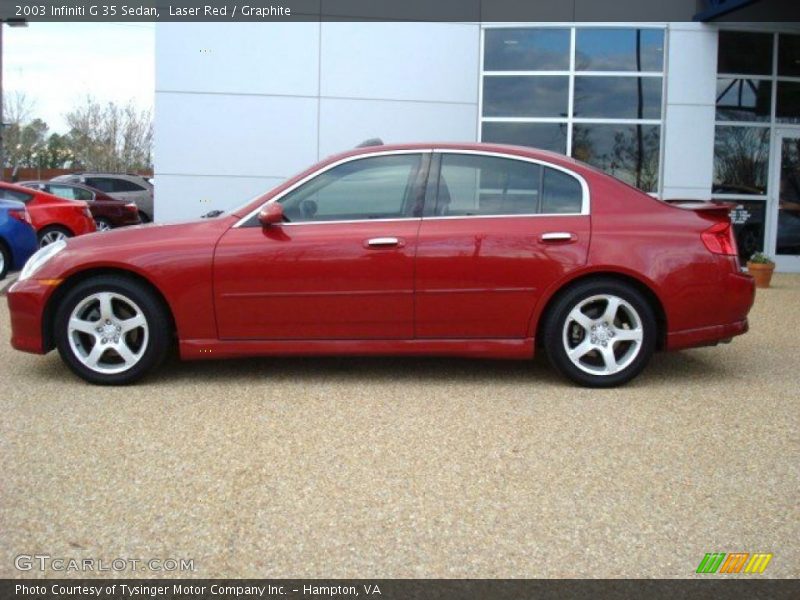 Laser Red / Graphite 2003 Infiniti G 35 Sedan
