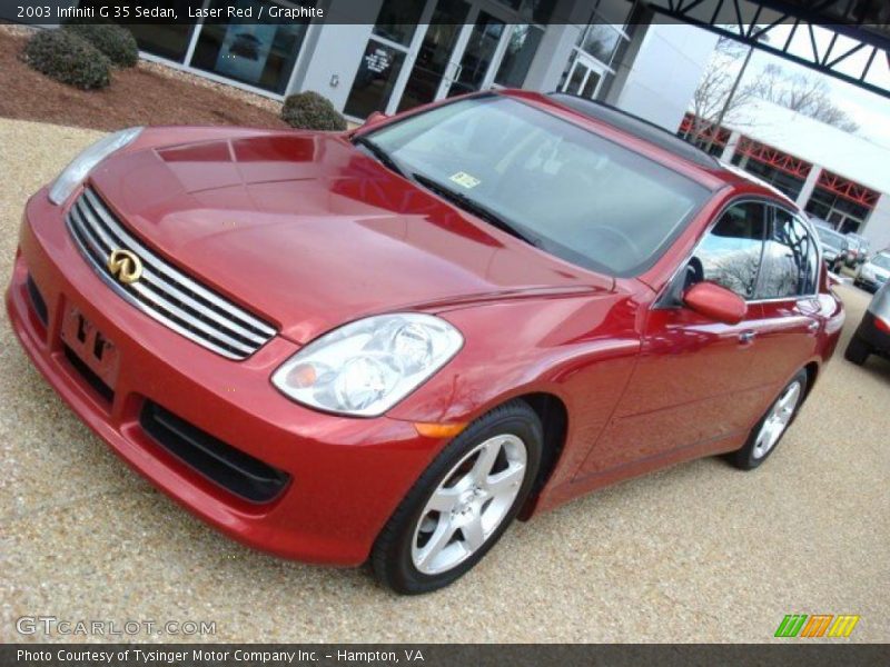 Laser Red / Graphite 2003 Infiniti G 35 Sedan