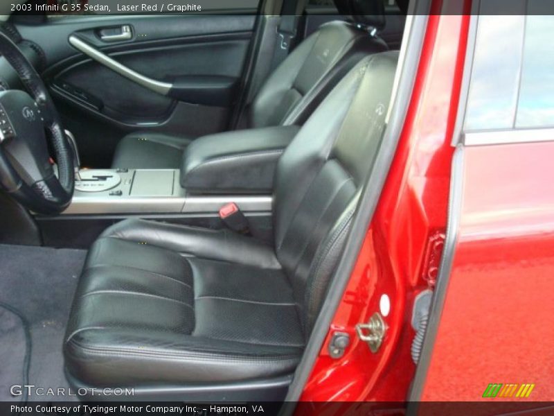 Laser Red / Graphite 2003 Infiniti G 35 Sedan