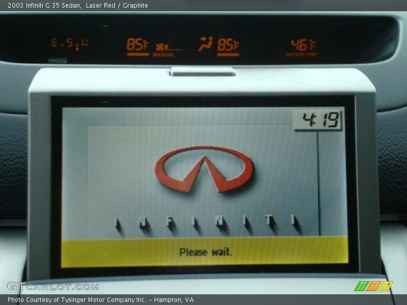 Laser Red / Graphite 2003 Infiniti G 35 Sedan