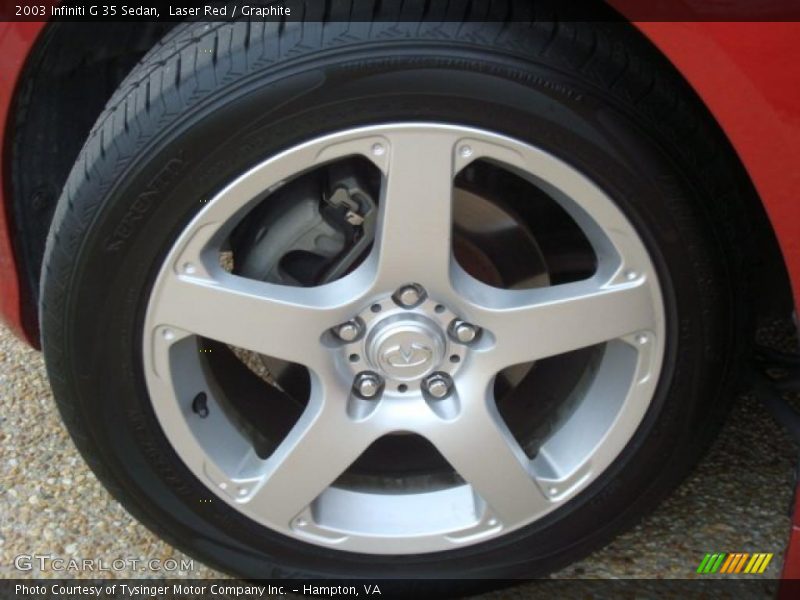 Laser Red / Graphite 2003 Infiniti G 35 Sedan