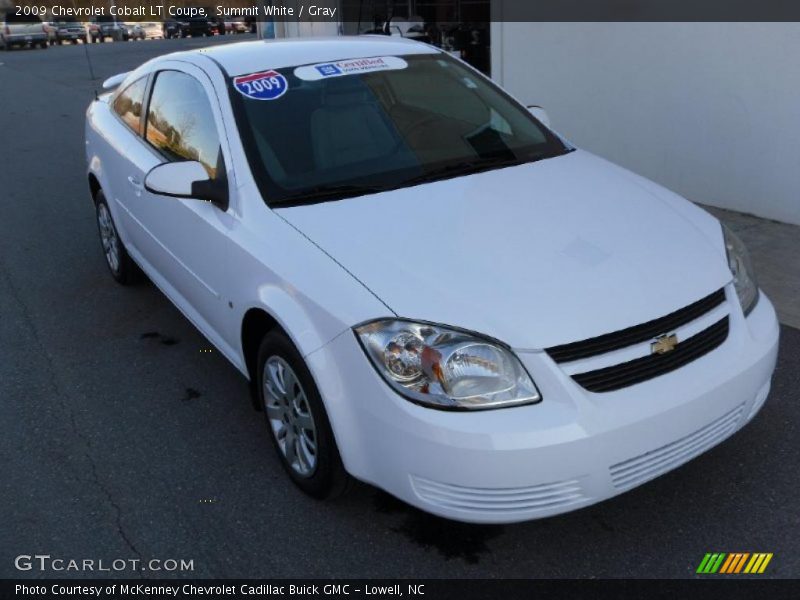 Summit White / Gray 2009 Chevrolet Cobalt LT Coupe