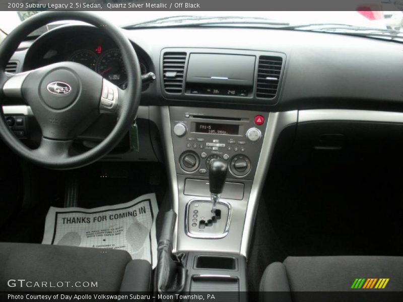 Quartz Silver Metallic / Off Black 2009 Subaru Legacy 2.5i Sedan