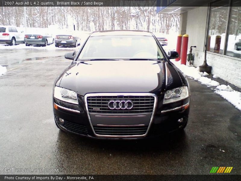 Brilliant Black / Sand Beige 2007 Audi A8 L 4.2 quattro