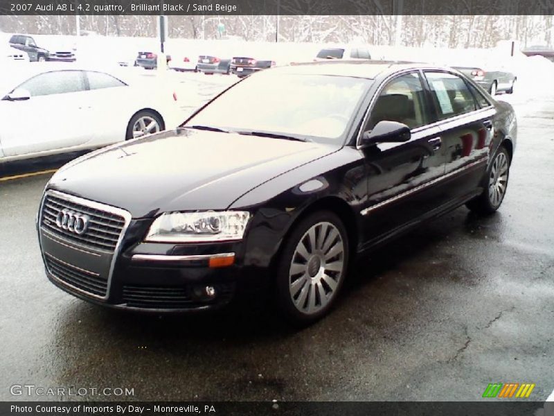 Brilliant Black / Sand Beige 2007 Audi A8 L 4.2 quattro